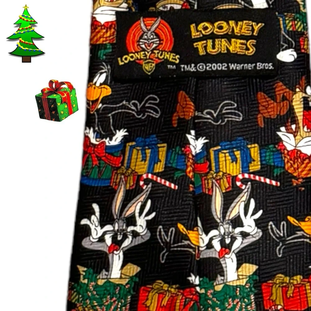 Vintage‎ 2002 Looney Tunes Character Christmas Necktie 👔